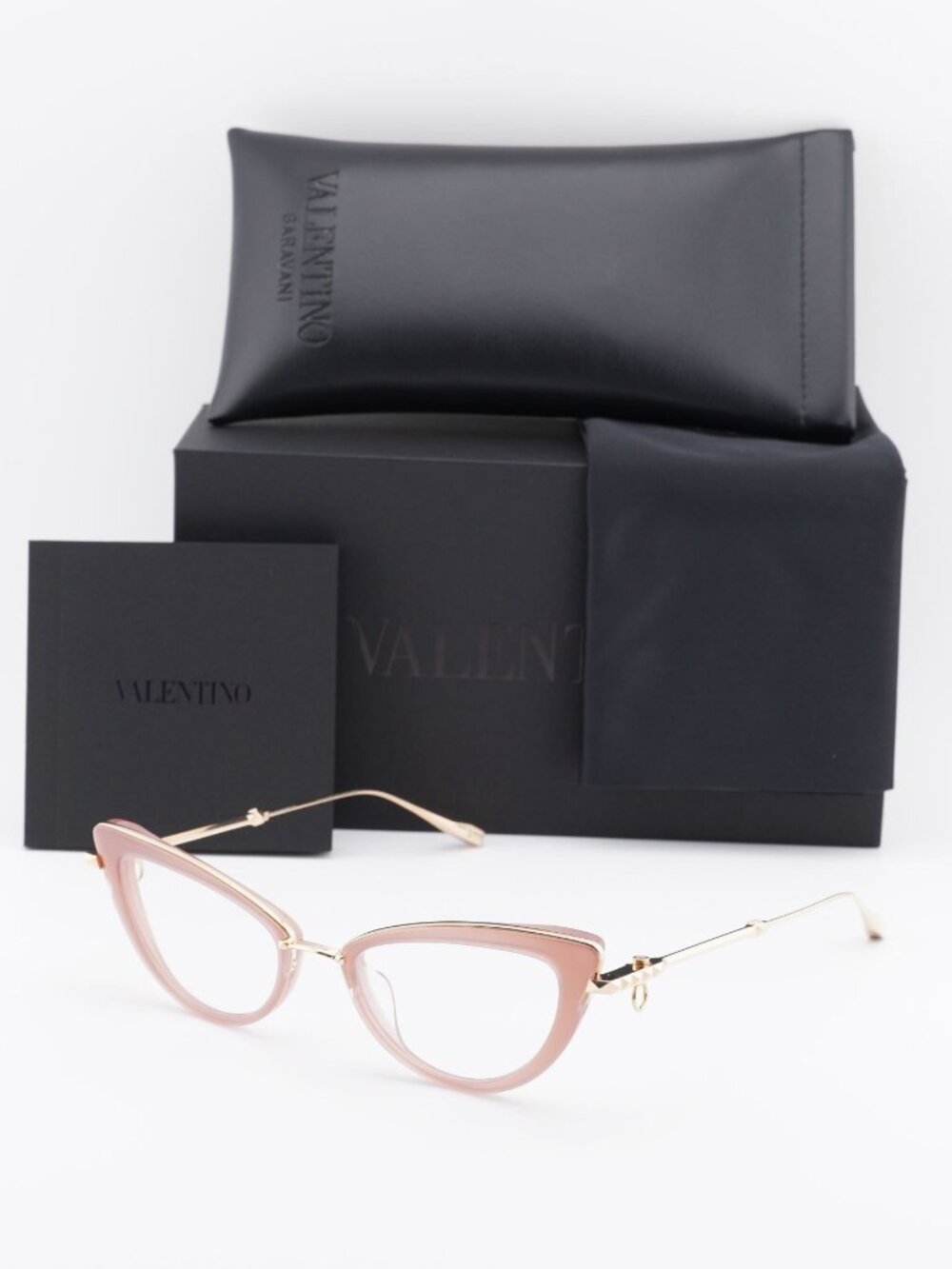 Valentino V-DAYDREAM VLX-123B-CH Cat Eye Eyeglasses 51mm - Gold / Ivory